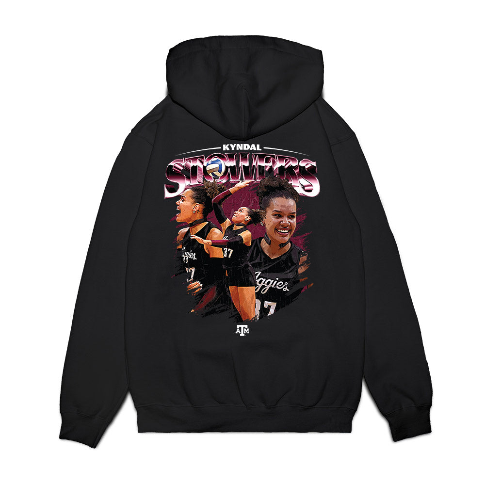 Texas A&M - NCAA Womens Volleyball : Kyndal Stowers - Collage Premium Hooded Sweatshirt-1