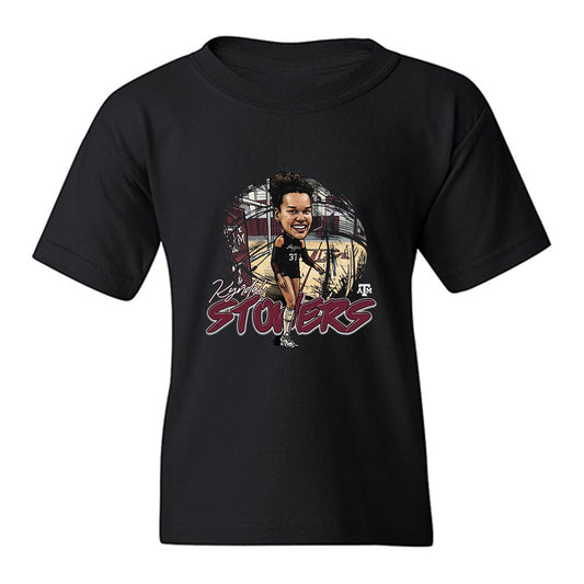 Texas A&M - NCAA Womens Volleyball : Kyndal Stowers - Graphic Youth T-Shirt-0
