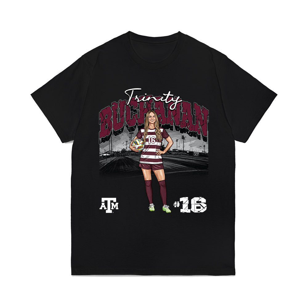 Texas A&M - NCAA Womens Soccer : Trinity Buchanan - Collage Comfort Colors T-Shirt-0