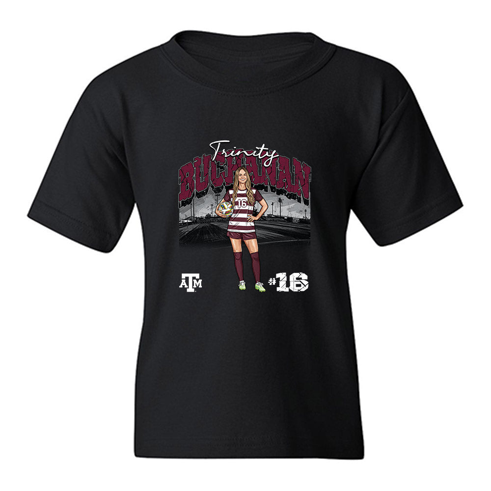Texas A&M - NCAA Womens Soccer : Trinity Buchanan - Collage Youth T-Shirt-0