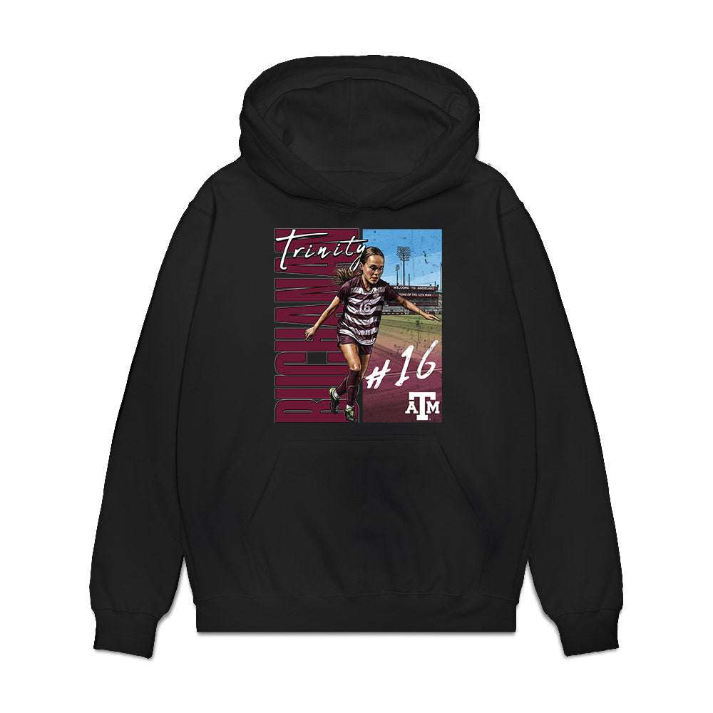 Texas A&M - NCAA Womens Soccer : Trinity Buchanan - Graphic Premium Hooded Sweatshirt-0