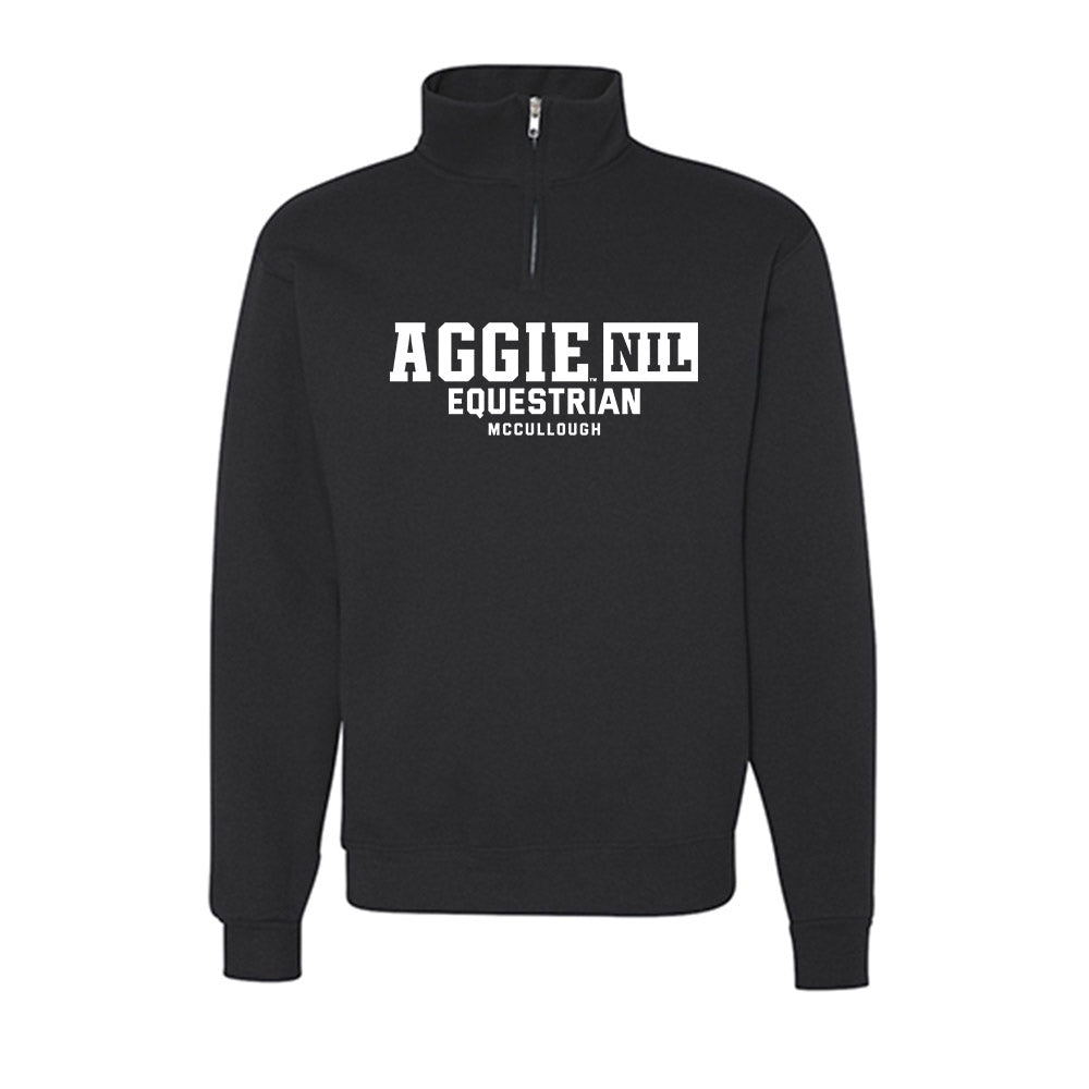 Texas A&M - NCAA Equestrian : Ella McCullough - Nublend® Cadet Collar Quarter Zip Sweatshirt-0