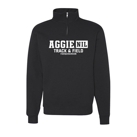 Texas A&M - NCAA Men's Track & Field : Kimar Farquharson - Nublend® Cadet Collar Quarter-Zip Sweatshirt-0