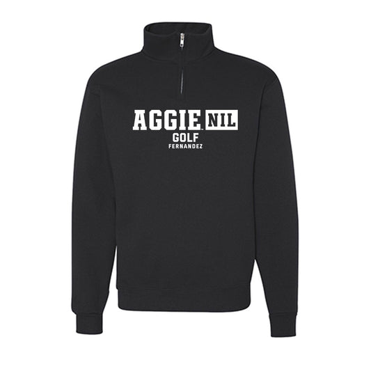 Texas A&M - NCAA Women's Golf : Cayetana Fernandez - Nublend® Cadet Collar Quarter Zip Sweatshirt-0