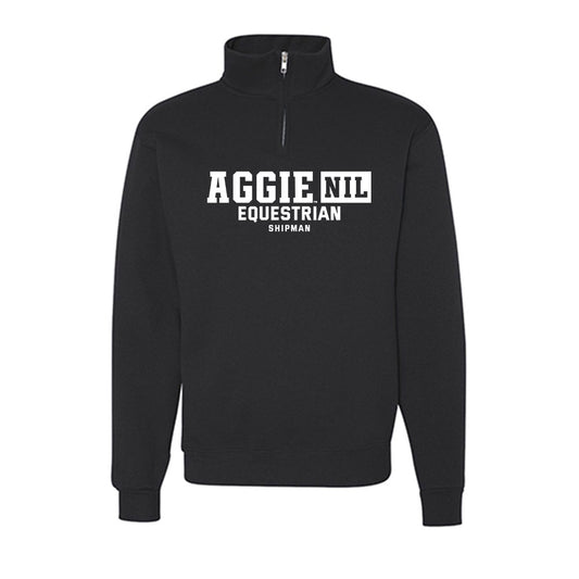 Texas A&M - NCAA Equestrian : Grace Shipman - Nublend® Cadet Collar Quarter Zip Sweatshirt-0