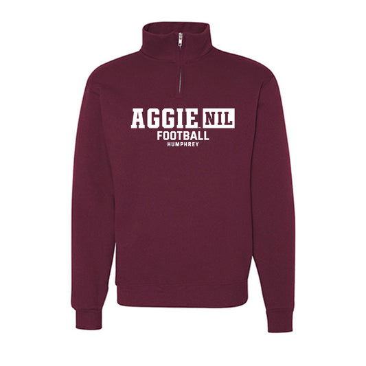 Texas A&M - NCAA Football : Julian Humphrey - Nublend® Cadet Collar Quarter-Zip Sweatshirt-0