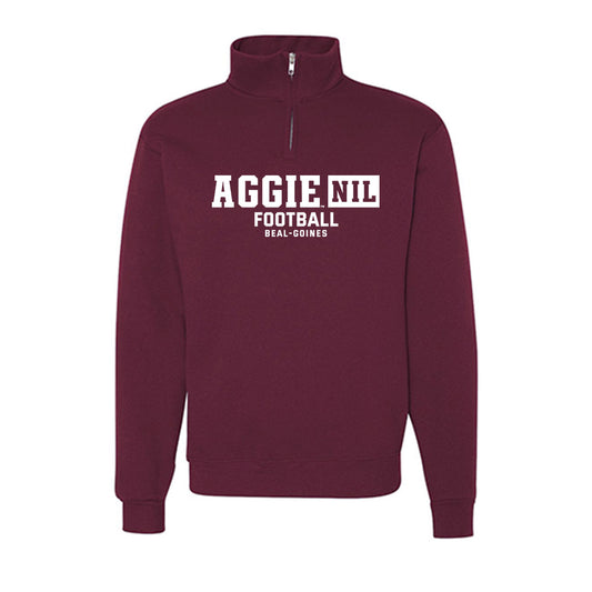 Texas A&M - NCAA Football : Jamar Beal-Goines - Nublend® Cadet Collar Quarter-Zip Sweatshirt-0