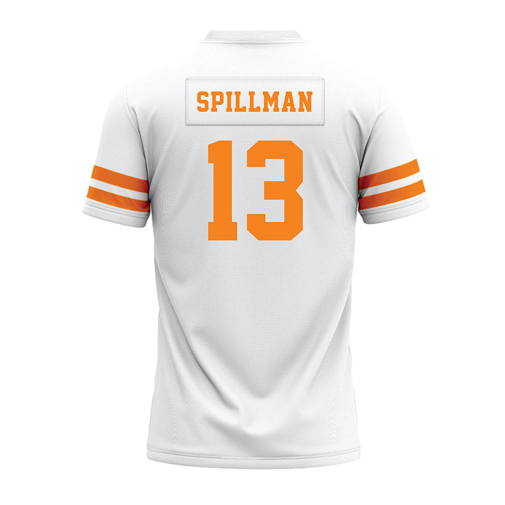 Tennessee - NCAA Football : Edwin Spillman - White Premium Football Jersey-1