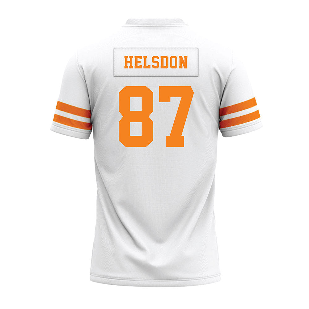 Tennessee - NCAA Football : Joshua Helsdon - White Premium Football Jersey-1