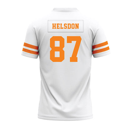 Tennessee - NCAA Football : Joshua Helsdon - White Premium Football Jersey-1