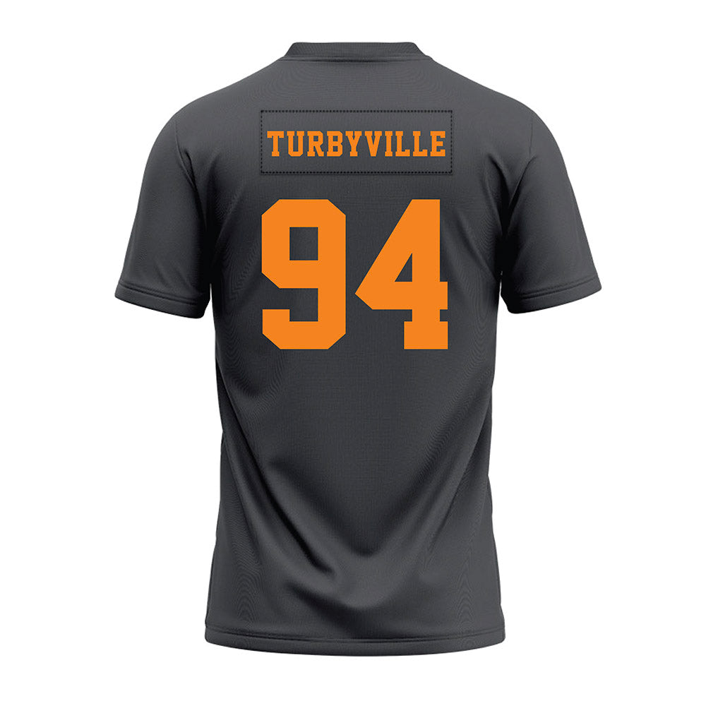 Tennessee - NCAA Football : Josh Turbyville - Black Premium Football Jersey-1