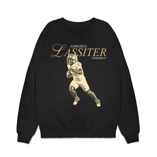 Vanderbilt - NCAA Football : Jamezell Lassiter - Legacy Premium Crewneck Sweatshirt-0