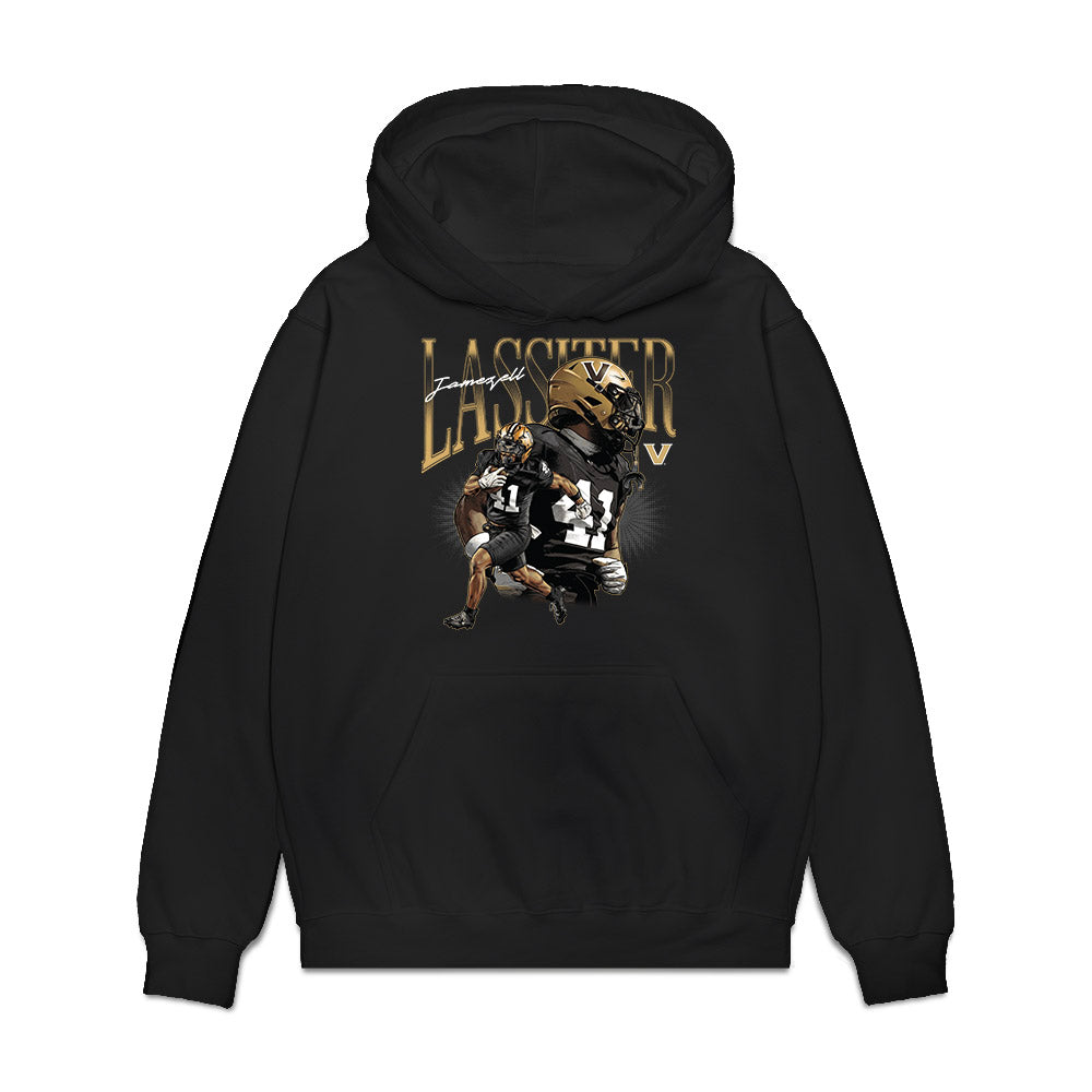 Vanderbilt - NCAA Football : Jamezell Lassiter - Collage Premium Hooded Sweatshirt-0