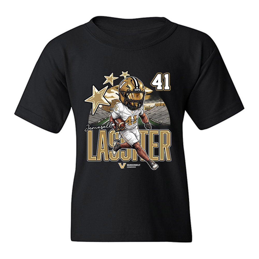 Vanderbilt - NCAA Football : Jamezell Lassiter - Bobblehead Caricature Youth T-Shirt-0