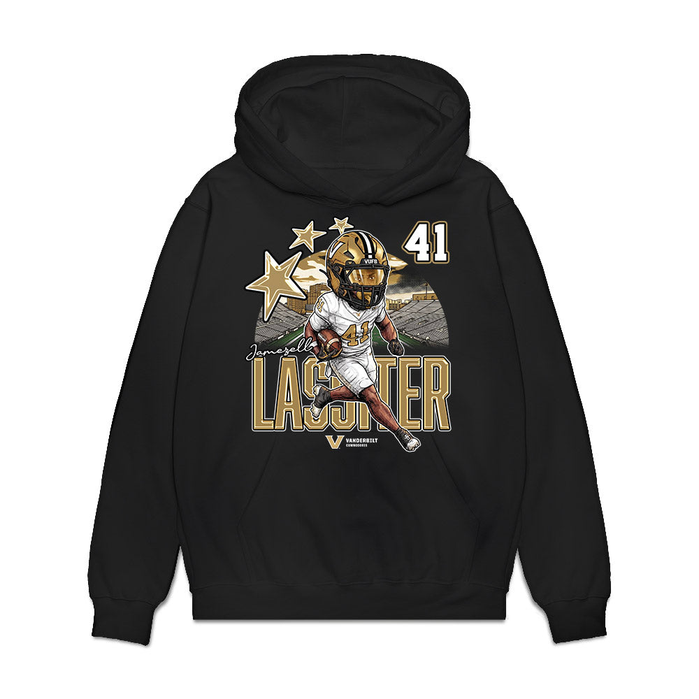 Vanderbilt - NCAA Football : Jamezell Lassiter - Bobblehead Caricature Premium Hooded Sweatshirt-0