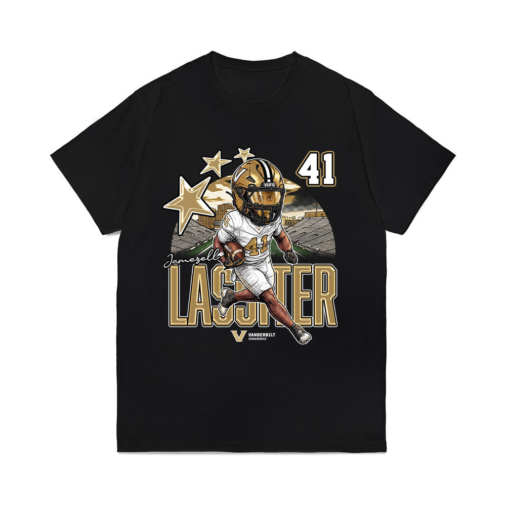 Vanderbilt - NCAA Football : Jamezell Lassiter - Bobblehead Caricature Comfort Colors T-Shirt-0