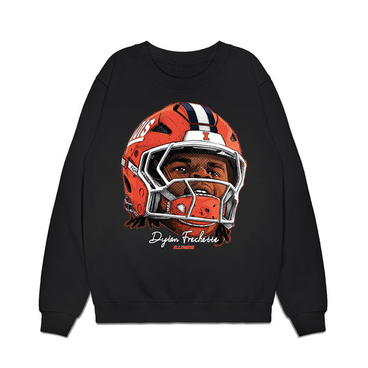 Illinois - NCAA Football : Dylan Frechette - Game Face Premium Crewneck Sweatshirt-0