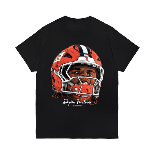 Illinois - NCAA Football : Dylan Frechette - Game Face Comfort Colors T-Shirt-0