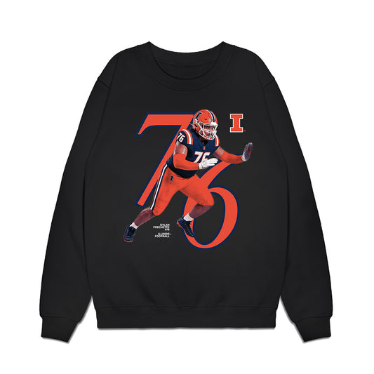 Illinois - NCAA Football : Dylan Frechette - Graphic Premium Crewneck Sweatshirt-0