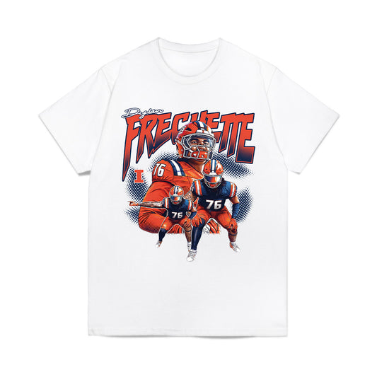 Illinois - NCAA Football : Dylan Frechette - Collage Comfort Colors T-Shirt-0