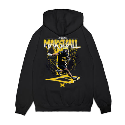Michigan - NCAA Football : Jordan Marshall - Collage Premium Hooded Sweatshirt-1