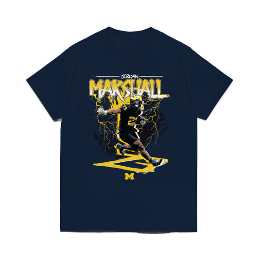 Michigan - NCAA Football : Jordan Marshall - Collage Comfort Colors T-Shirt-0