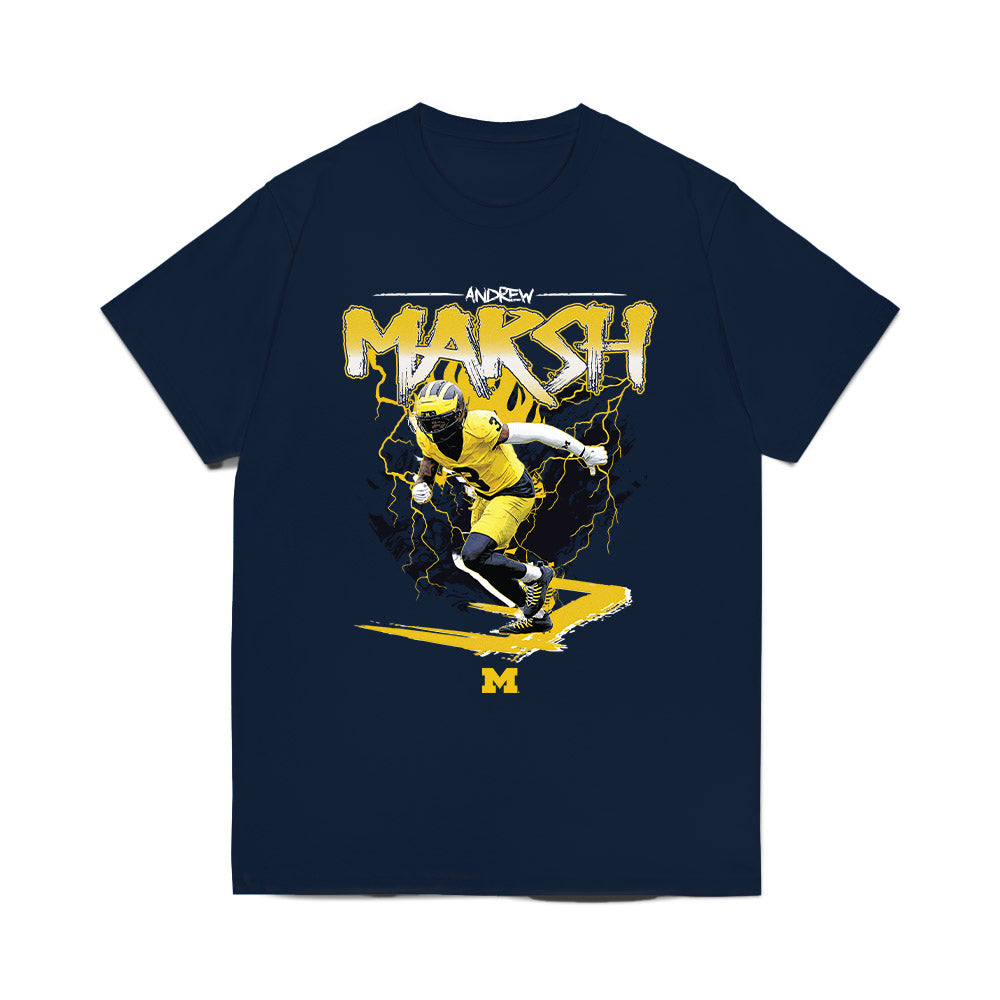 Michigan - NCAA Football : Andrew Marsh - Collage Comfort Colors T-Shirt-0