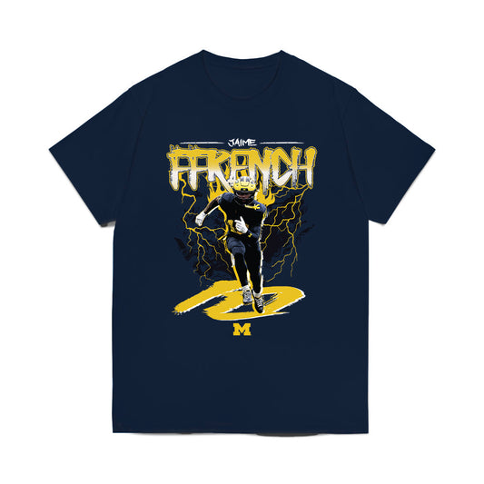 Michigan - NCAA Football : Jaime Ffrench - Collage Comfort Colors T-Shirt-0