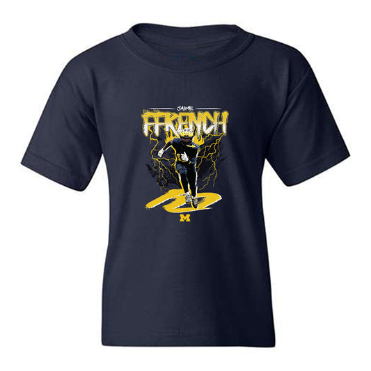 Michigan - NCAA Football : Jaime Ffrench - Collage Youth T-Shirt-0