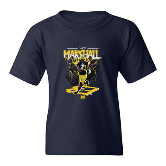 Michigan - NCAA Football : Zack Marshall - Collage Youth T-Shirt-0