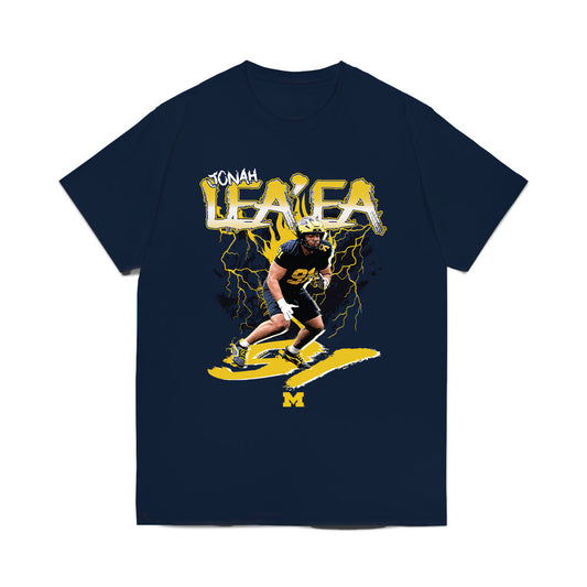 Michigan - NCAA Football : Jonah Lea'ea - Collage Comfort Colors T-Shirt-0