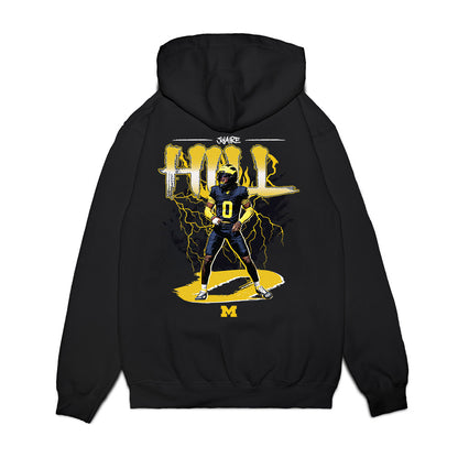 Michigan - NCAA Football : Jyaire Hill - Collage Premium Hooded Sweatshirt-1