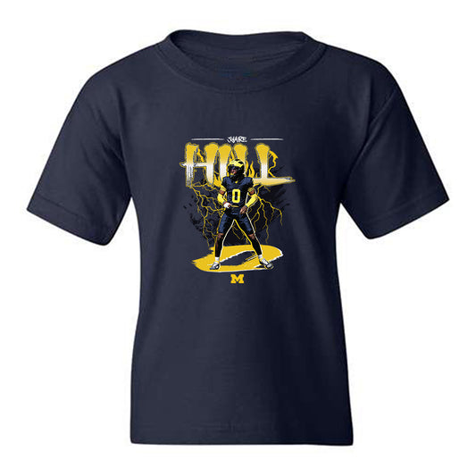 Michigan - NCAA Football : Jyaire Hill - Collage Youth T-Shirt-0