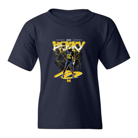 Michigan - NCAA Football : Zeke Berry - Collage Youth T-Shirt-0