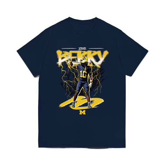 Michigan - NCAA Football : Zeke Berry - Collage Comfort Colors T-Shirt-0