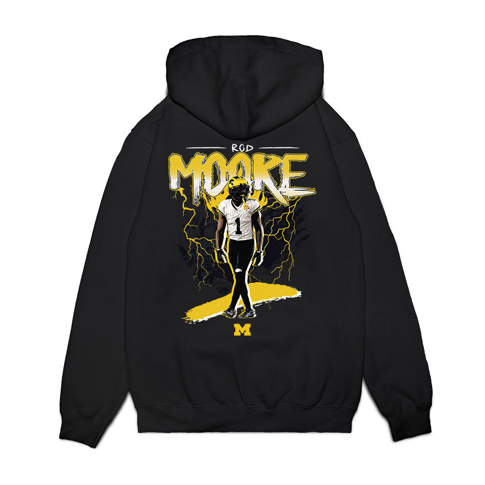 Michigan - NCAA Football : Rod Moore - Collage Premium Hooded Sweatshirt-1