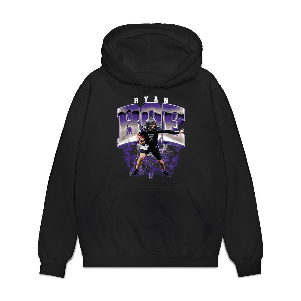 Northwestern - NCAA Football : Ryan Boe - Collage Premium Hooded Sweatshirt-0