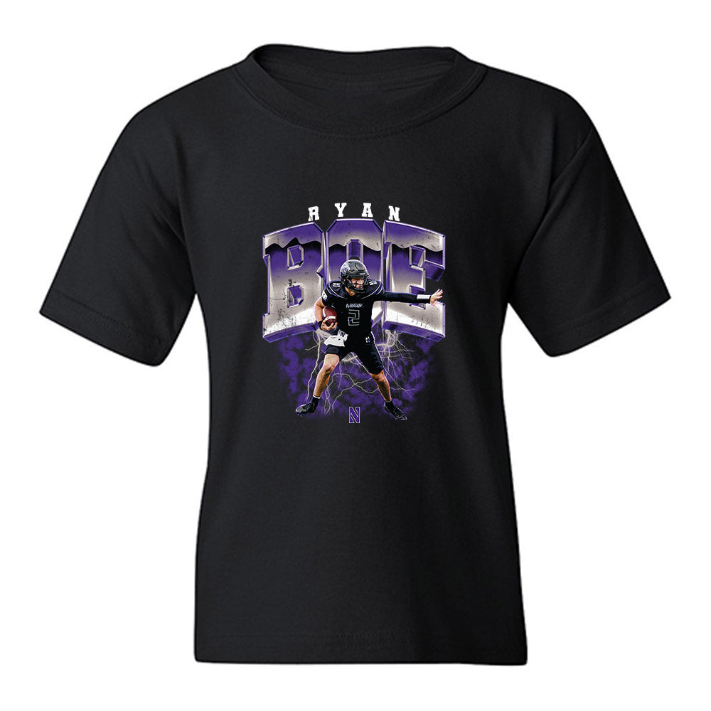 Northwestern - NCAA Football : Ryan Boe - Collage Youth T-Shirt-0