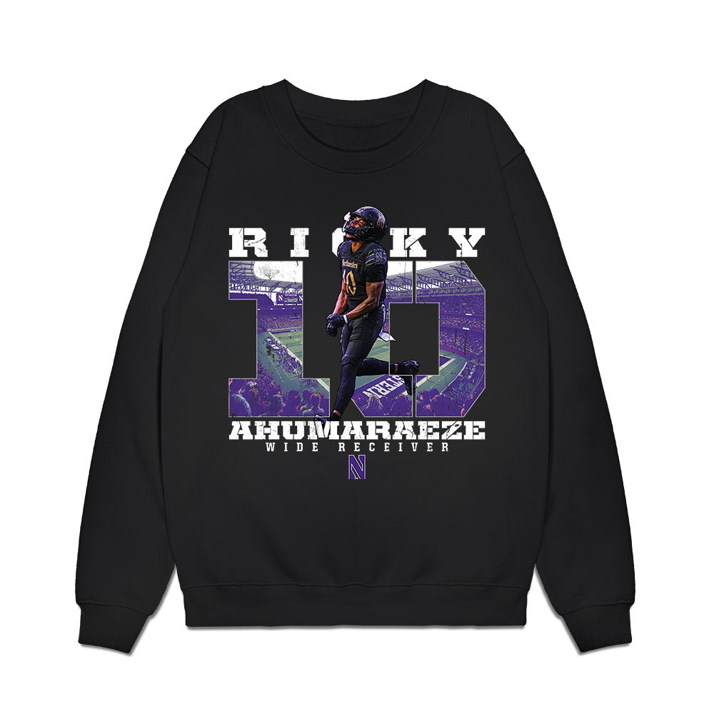 Northwestern - NCAA Football : Ricky Ahumaraeze - Individual Collage Premium Crewneck Sweatshirt-0