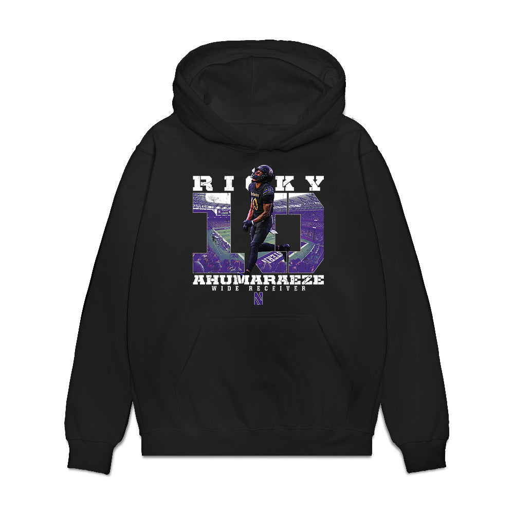 Northwestern - NCAA Football : Ricky Ahumaraeze - Individual Collage Premium Hooded Sweatshirt-0