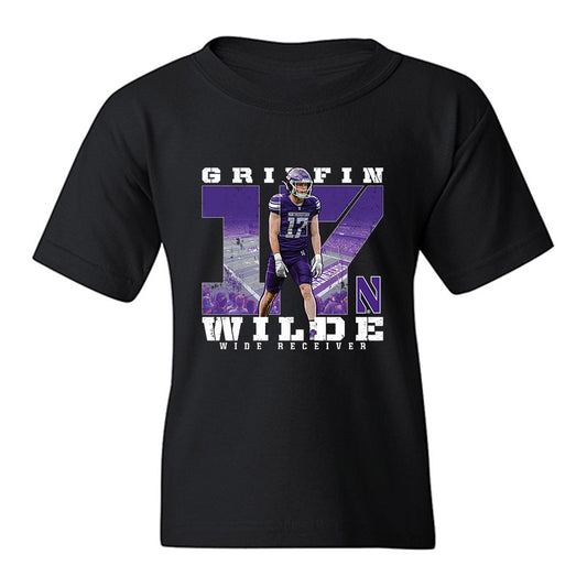 Northwestern - NCAA Football : Griffin Wilde - Collage Youth T-Shirt-0