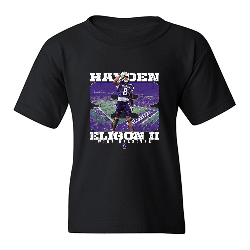 Northwestern - NCAA Football : Hayden Eligon II - Collage Youth T-Shirt-0