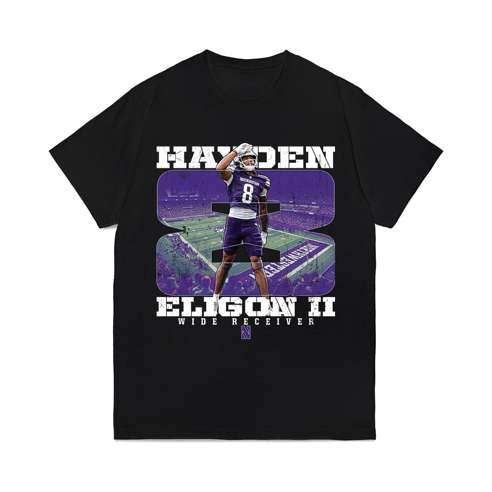 Northwestern - NCAA Football : Hayden Eligon II - Collage Comfort Colors T-Shirt-0