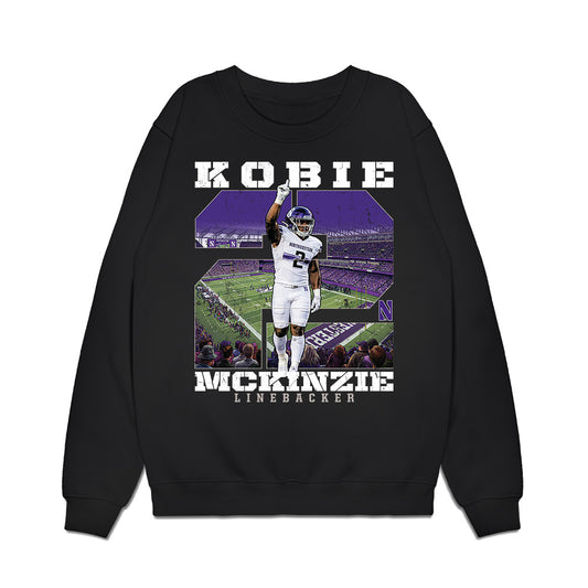 Northwestern - NCAA Football : Kobie McKinzie - Collage Premium Crewneck Sweatshirt-0