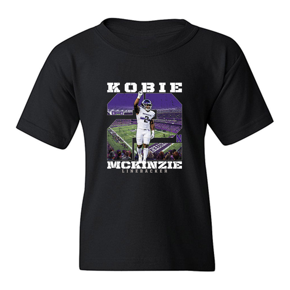Northwestern - NCAA Football : Kobie McKinzie - Collage Youth T-Shirt-0
