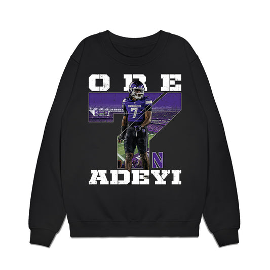 Northwestern - NCAA Football : Ore Adeyi - Collage Premium Crewneck Sweatshirt-0