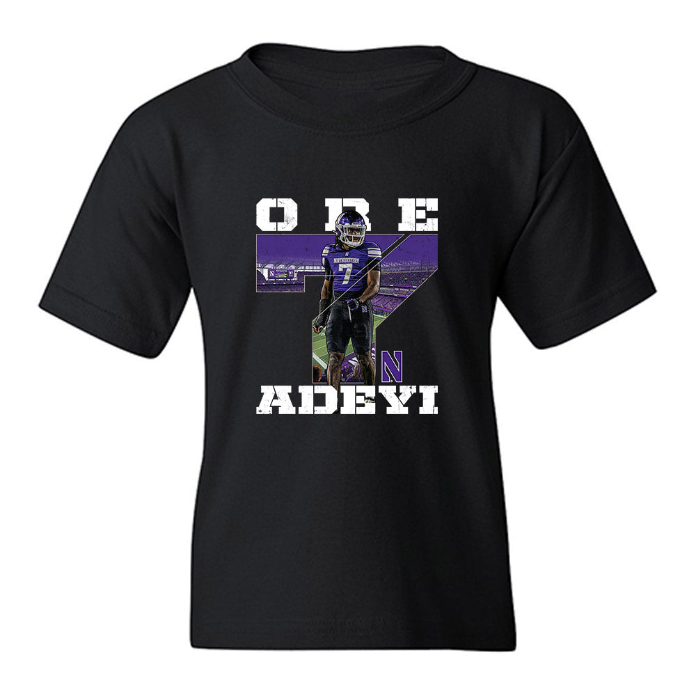 Northwestern - NCAA Football : Ore Adeyi - Collage Youth T-Shirt-0
