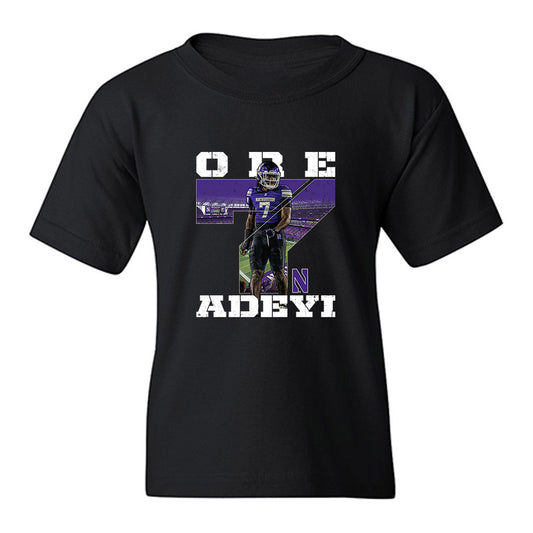 Northwestern - NCAA Football : Ore Adeyi - Collage Youth T-Shirt-0