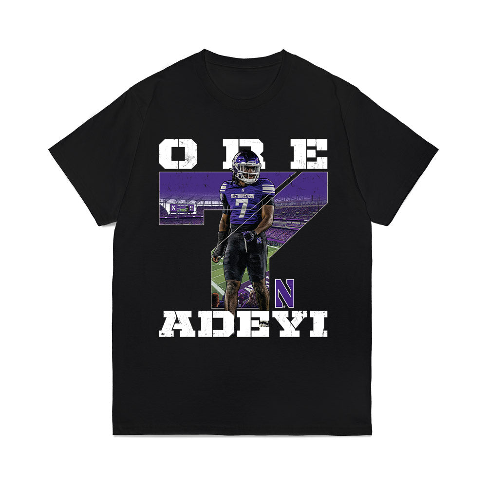 Northwestern - NCAA Football : Ore Adeyi - Collage Comfort Colors T-Shirt-0