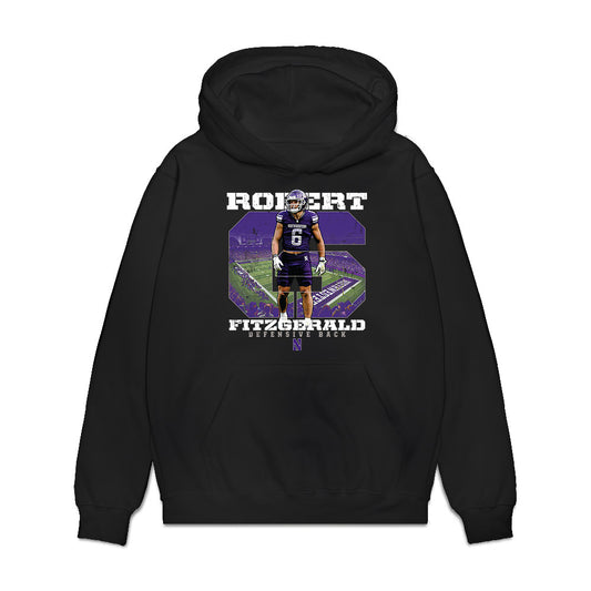 Northwestern - NCAA Football : Robert Fitzgerald - Collage Premium Hooded Sweatshirt-0